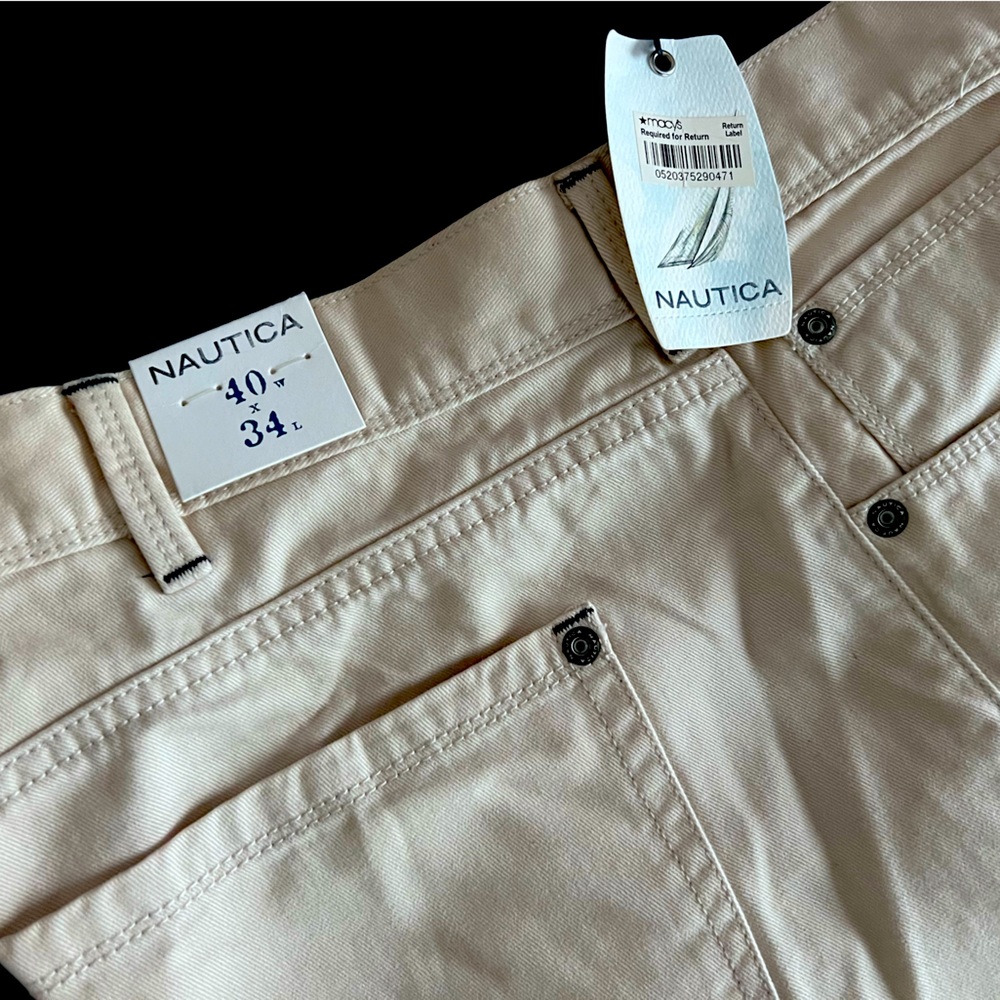 Nautica tan jeans new with tags. Size 42x34 - Picture 2 of 4